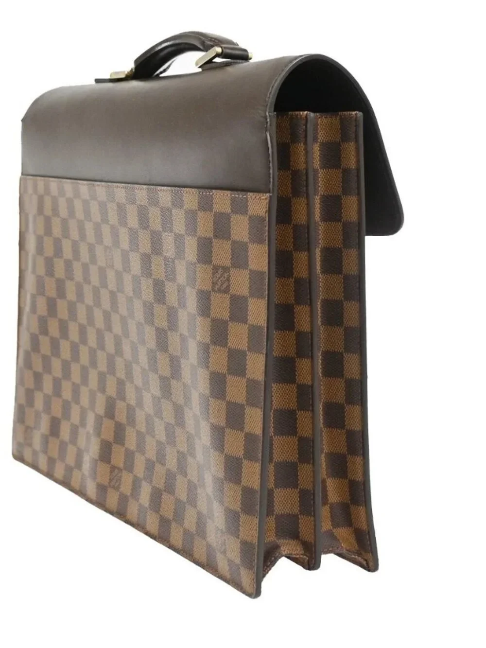 LOUIS VUITTON Altona GM Business Hand Bag Damier Ebene Leather